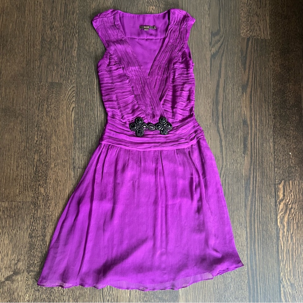 Stunning Reiss Purple Sleeveless Dress,‎ size 10